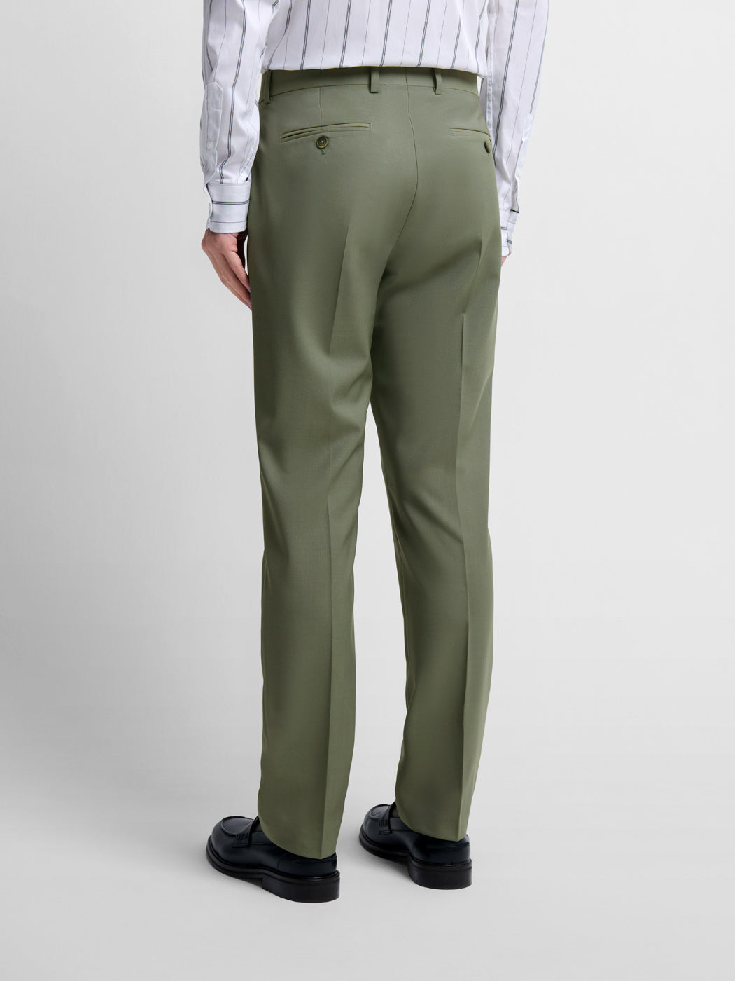 Men's Bronze Green Wool-Blend Suit – Two Piece Slim Fit Autumn Suit