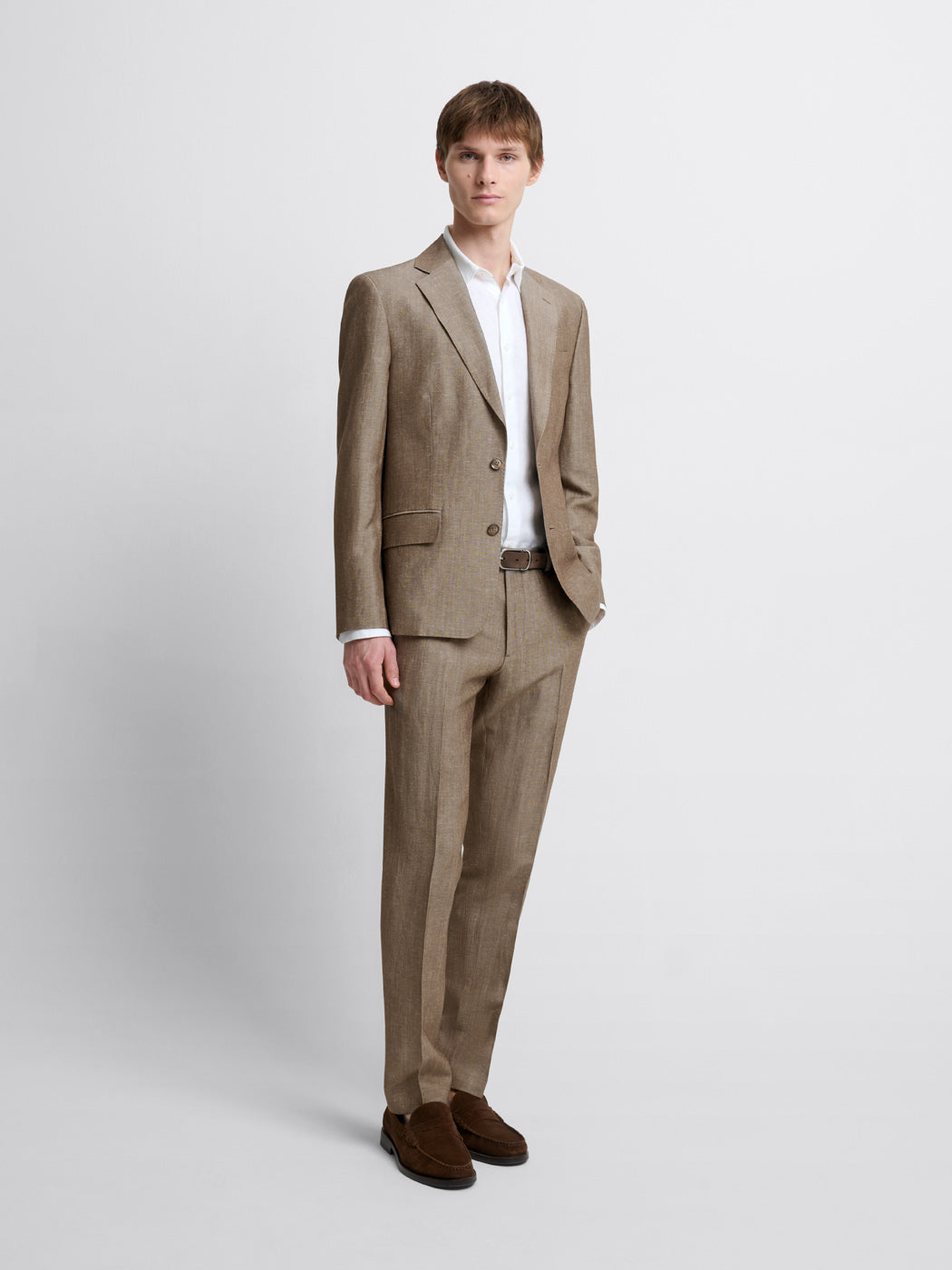Men's Light Brown Suit – Two Piece Slim Fit Business Suit