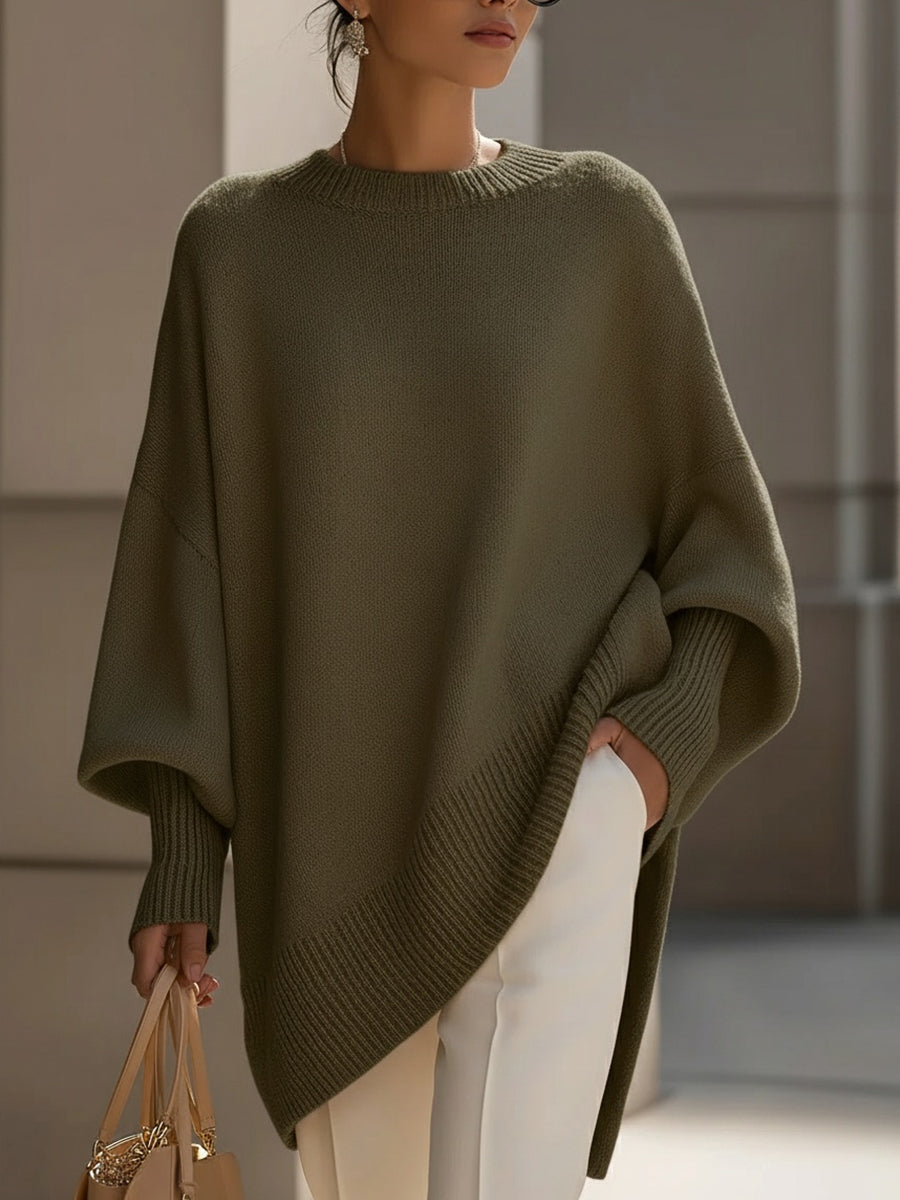 Women's Oversized Knit Poncho – Cosy Layering Wrap, 6 Colours