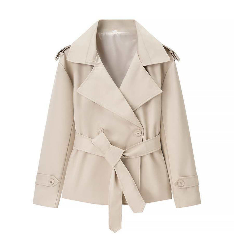 Women's Belted Trench Coat – Double-Breasted Mid-Length, 9 Colours