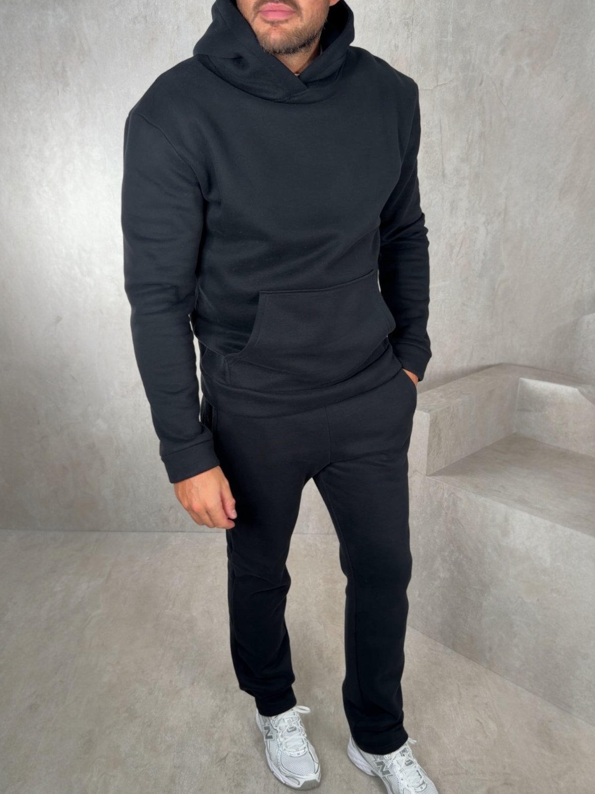 Men's Relaxed Fit Hoodie & Joggers Tracksuit – Straight Leg, 5 Colours