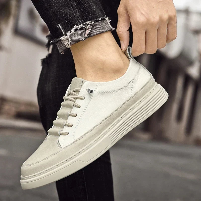 Men's Embossed Low-Top Trainers – Cushioned Casual Sneakers, 3 Colours
