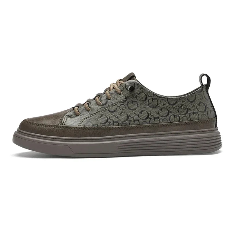 Men's Embossed Low-Top Trainers – Cushioned Casual Sneakers, 3 Colours