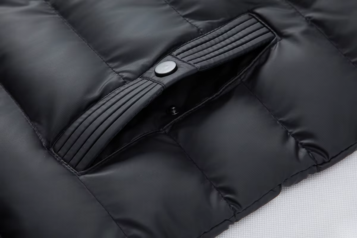 Men's Hybrid Puffer Jacket – Padded Front, Knit Sleeves, Detachable Hood, 2 Colours