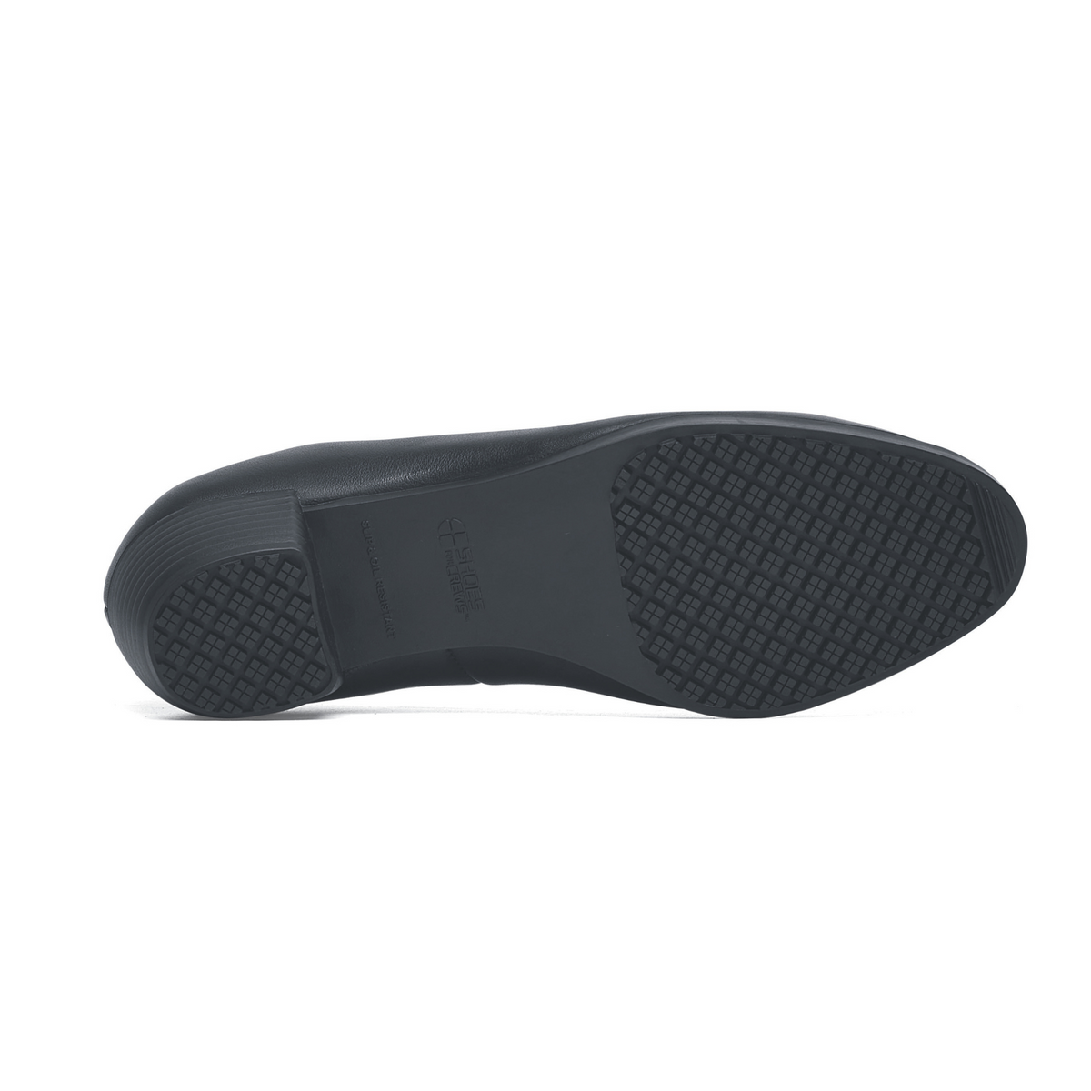 Women's Black Court Shoes – Low Block Heel Comfort Work Shoes