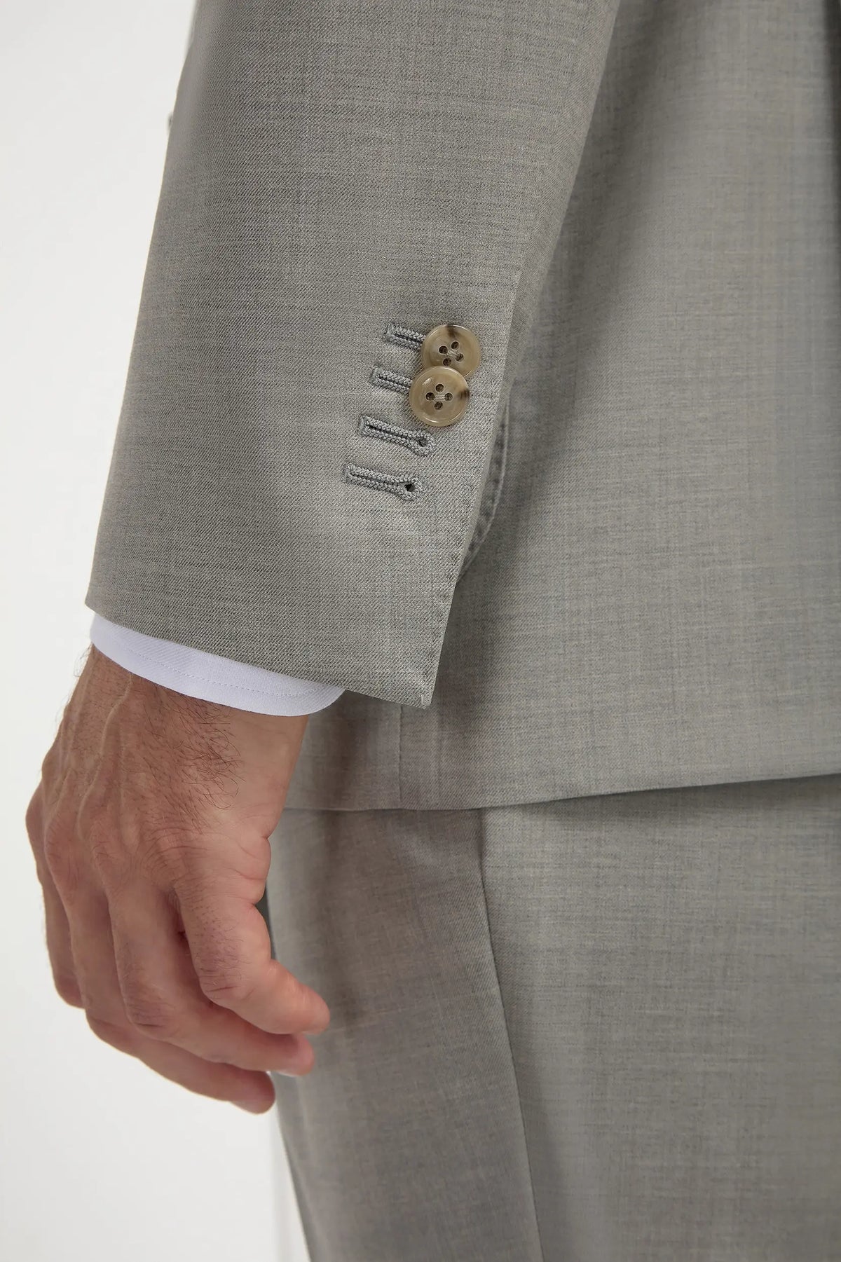 Men's Green Double-Breasted Suit – Fine Wool-Blend Two Piece