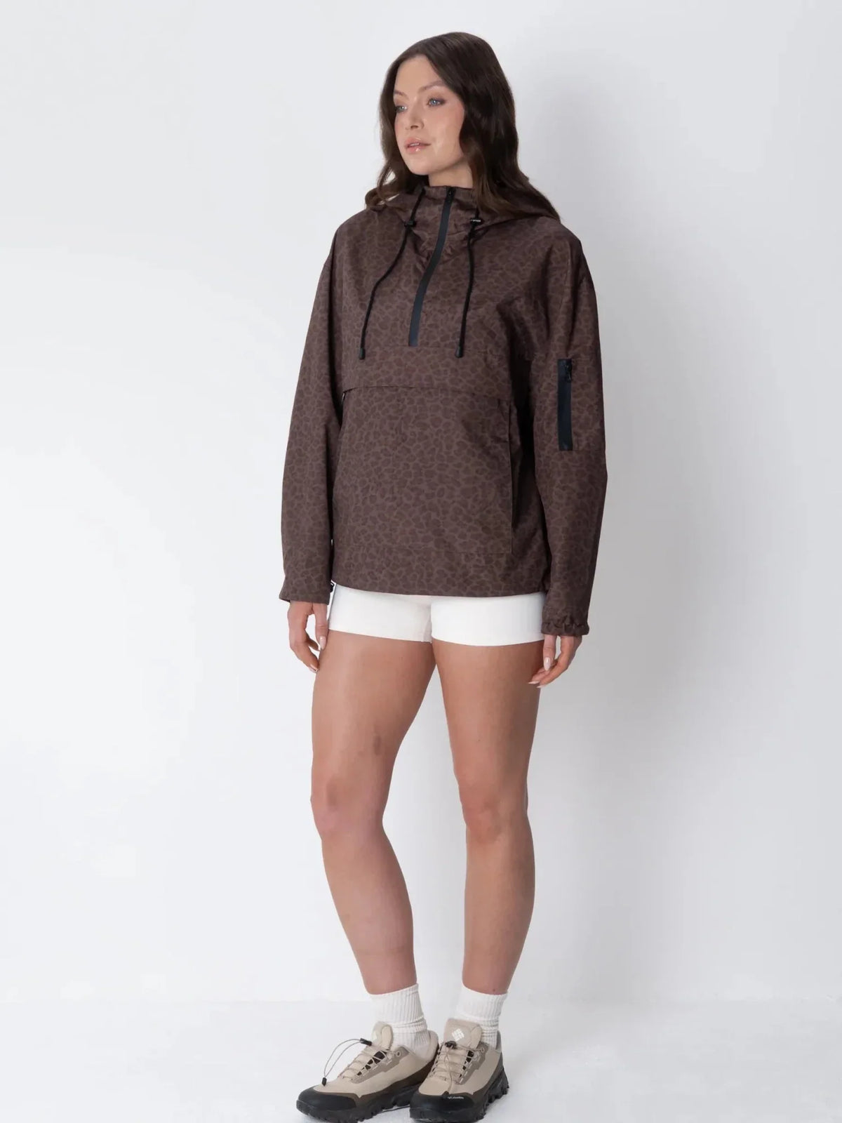 Women's Leopard Print Rain Hoodie – Relaxed Fit Hooded Rain Jacket, 3 Colours