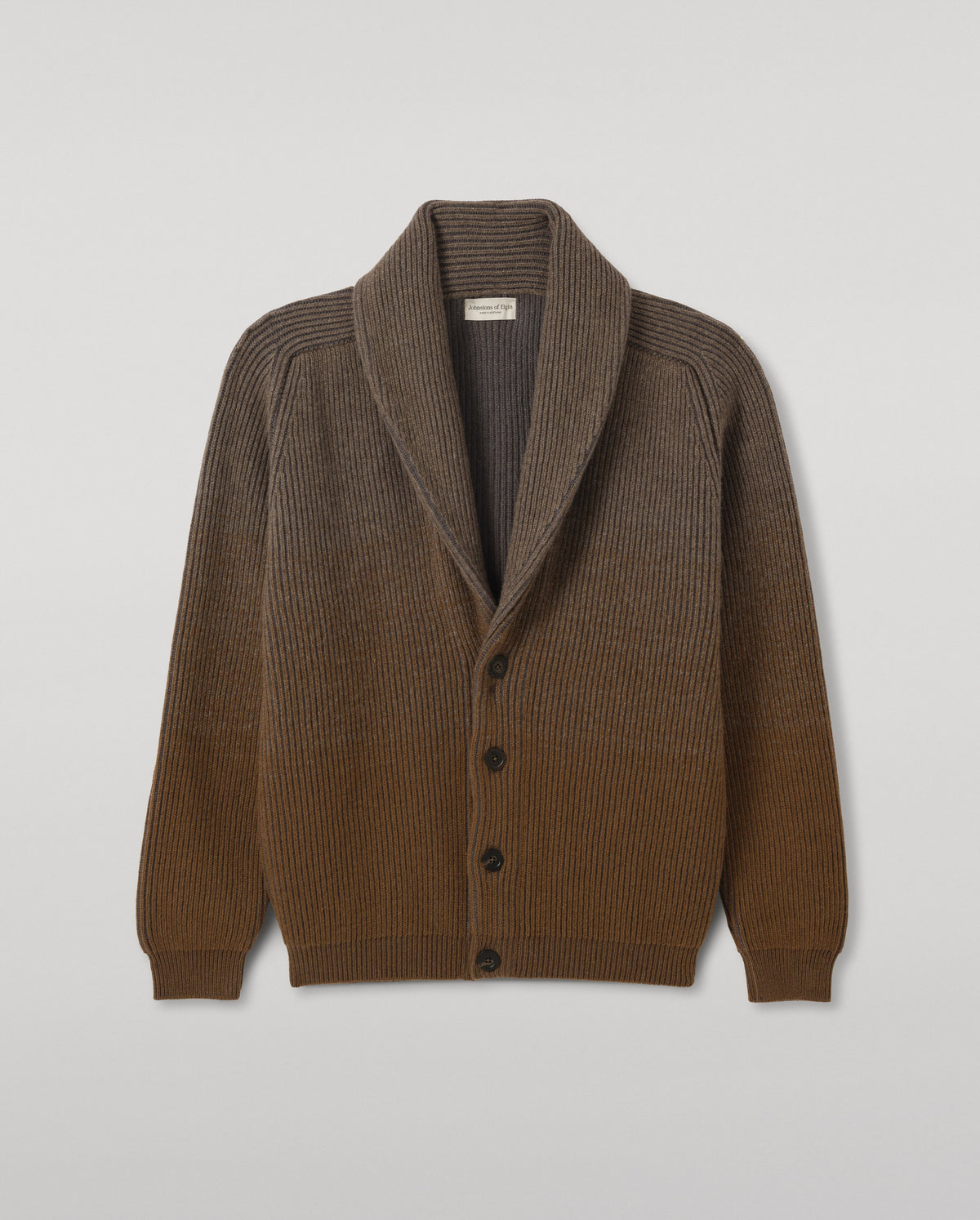 Men's Cashmere-Blend Cardigan – Green Shawl Collar Knit