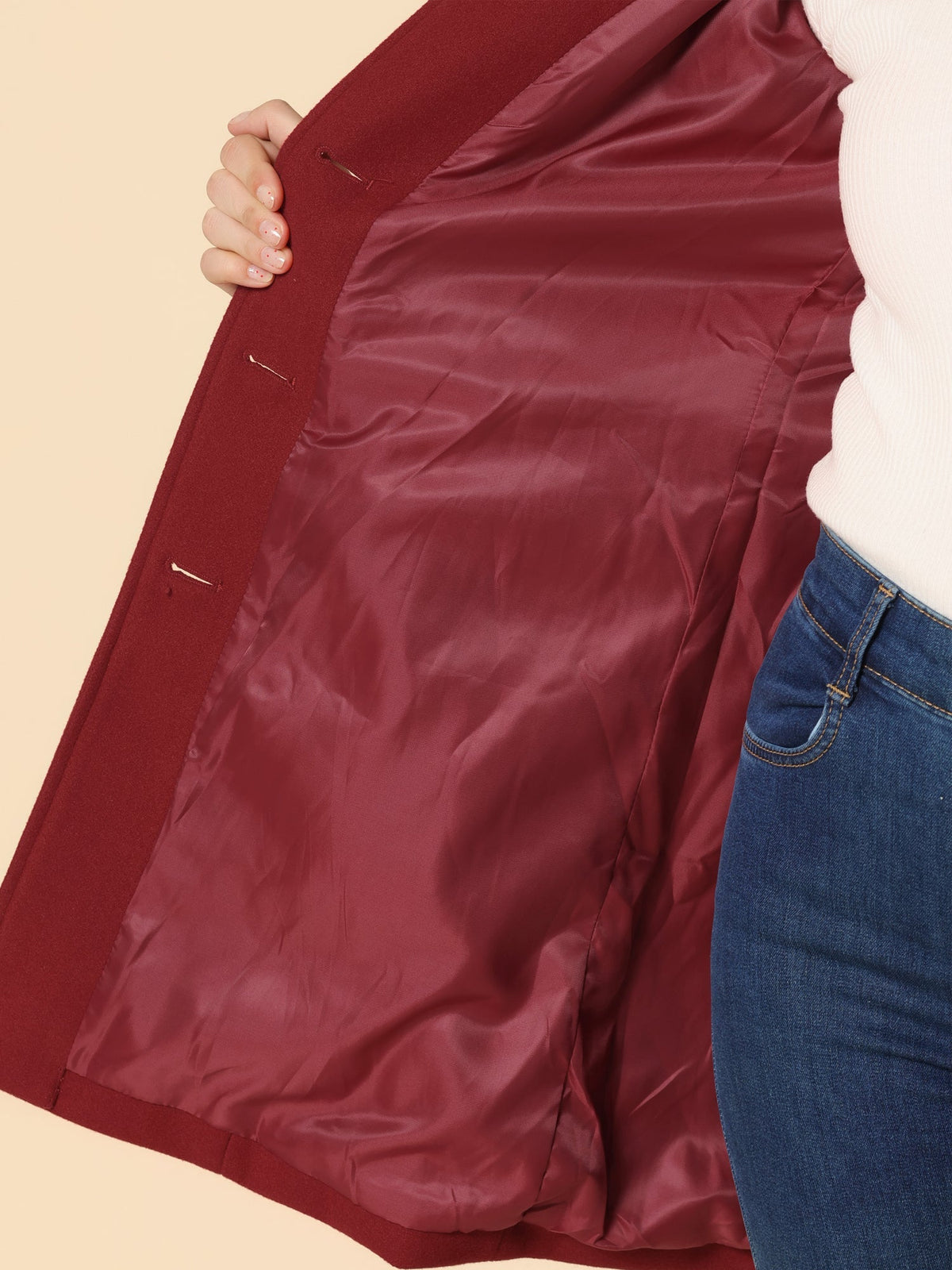 Women's Single-Breasted Trench Coat – Fitted Long Winter Coat, 3 Colours