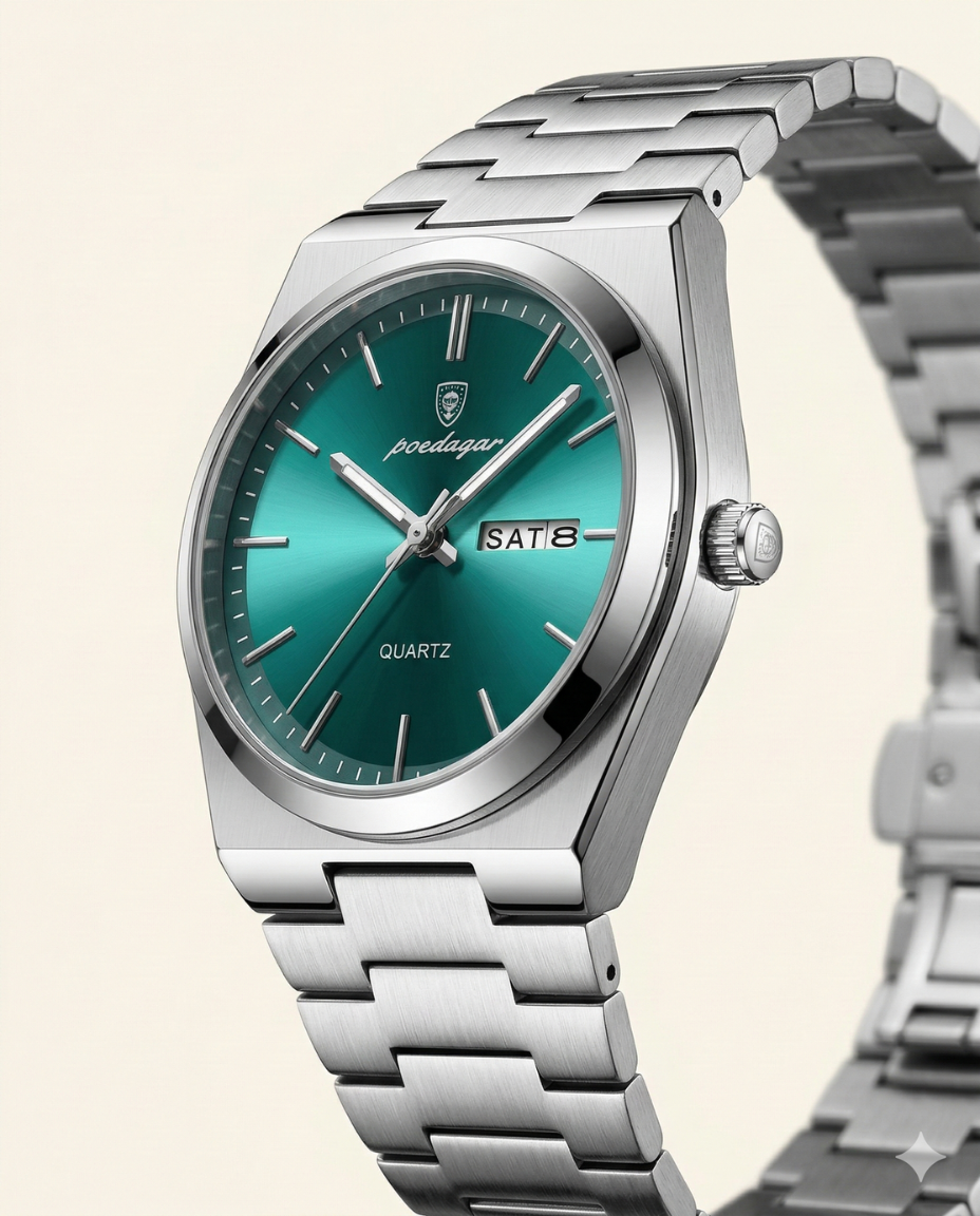 Men's Steel Watch – Emerald Dial Classic Watch