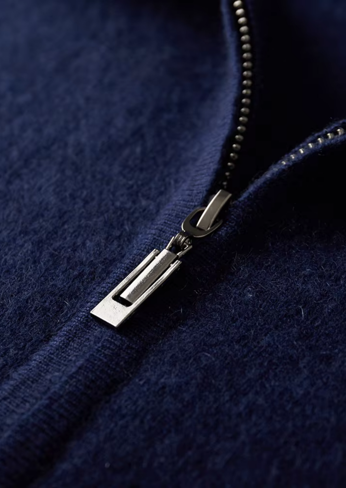 Men's Navy Knit Hooded Zip Lounge Set – Zip Jacket & Trousers, Contrast Stripe