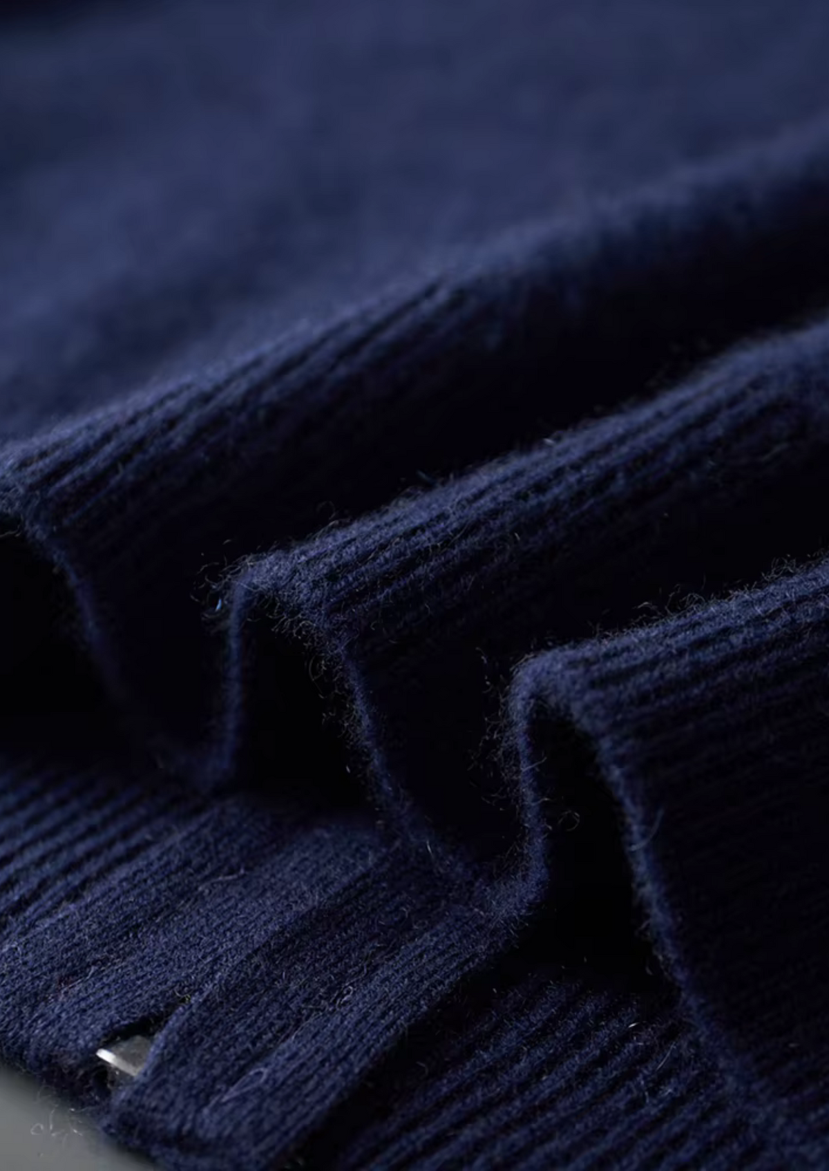 Men's Navy Knit Hooded Zip Lounge Set – Zip Jacket & Trousers, Contrast Stripe