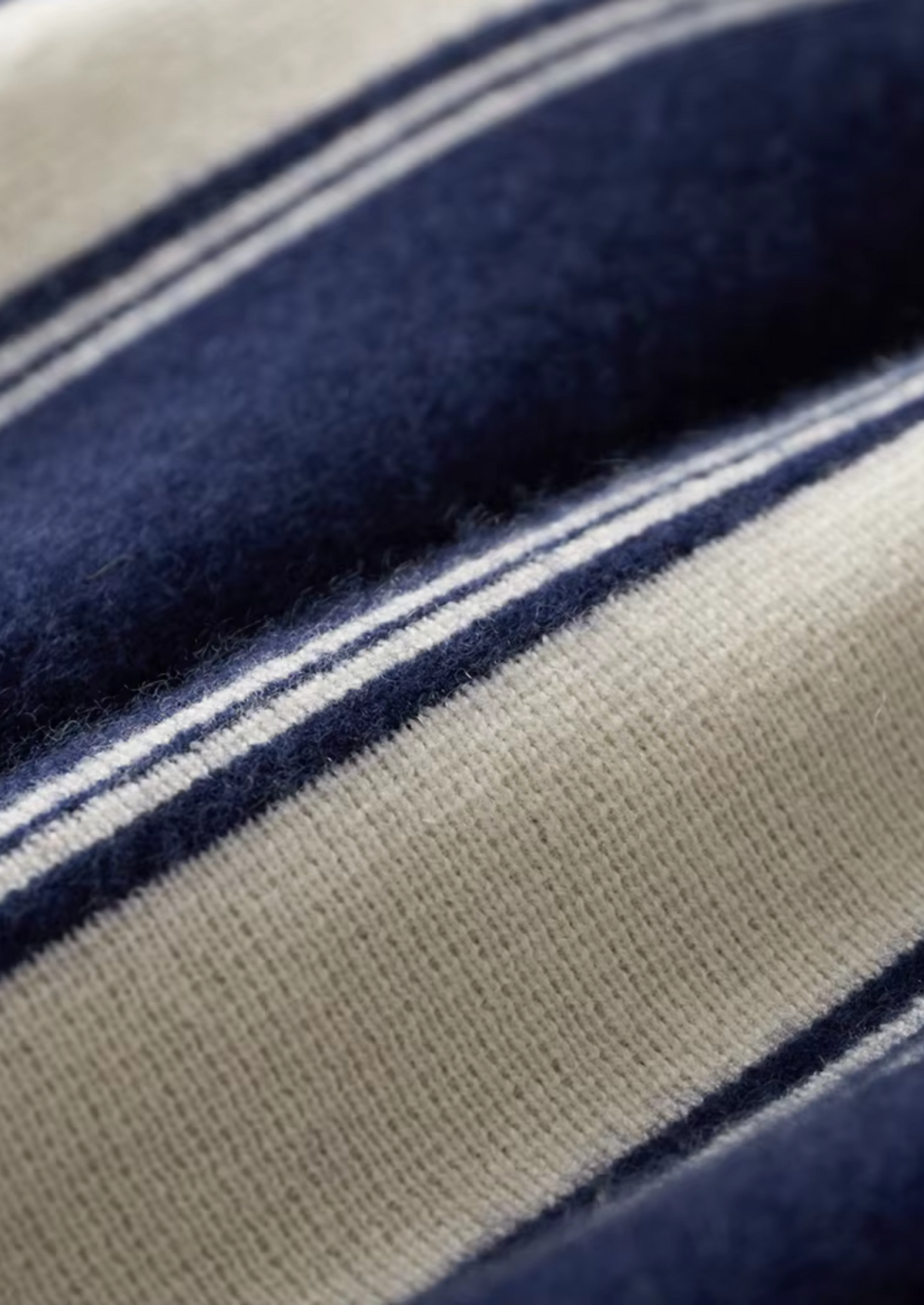 Men's Navy Knit Hooded Zip Lounge Set – Zip Jacket & Trousers, Contrast Stripe