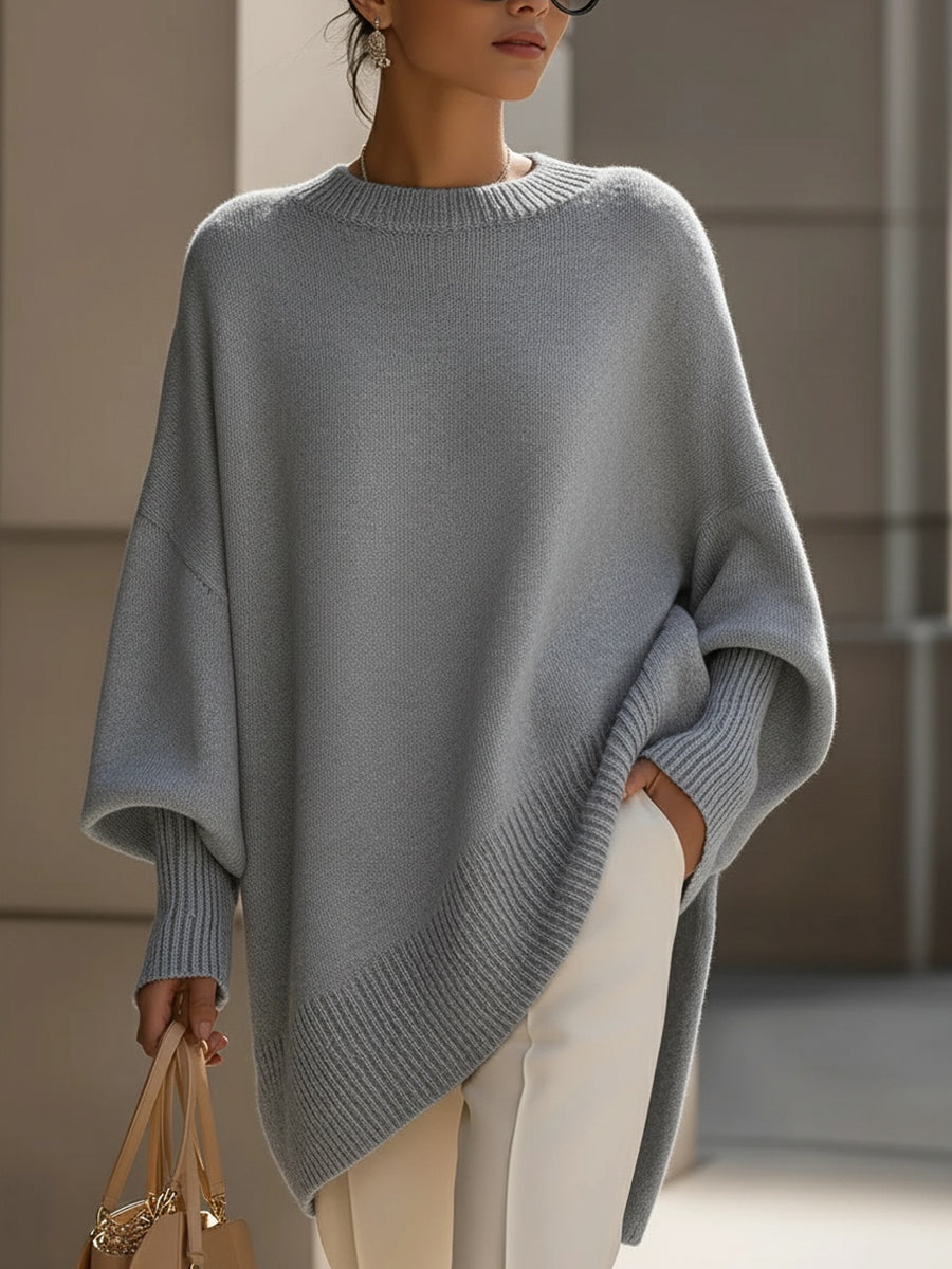 Women's Oversized Knit Poncho – Cosy Layering Wrap, 6 Colours