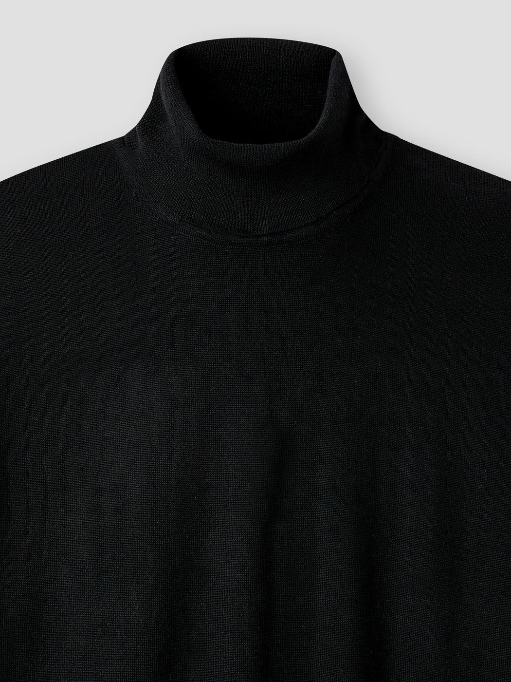 Men's Merino Wool-Blend Roll Neck Jumper – Fine Knit Turtleneck