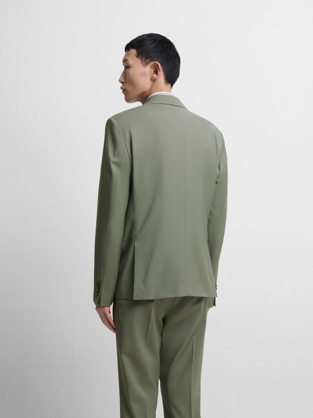 Men's Bronze Green Wool-Blend Suit – Two Piece Slim Fit Autumn Suit