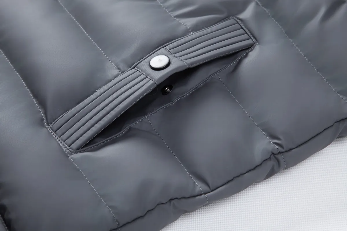 Men's Hybrid Puffer Jacket – Padded Front, Knit Sleeves, Detachable Hood, 2 Colours