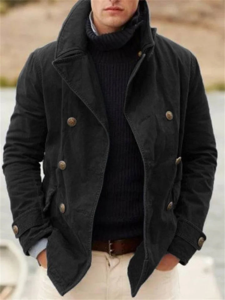 Men's Padded Winter Jacket – Warm Insulated Coat with Stand Collar, 2 Colours