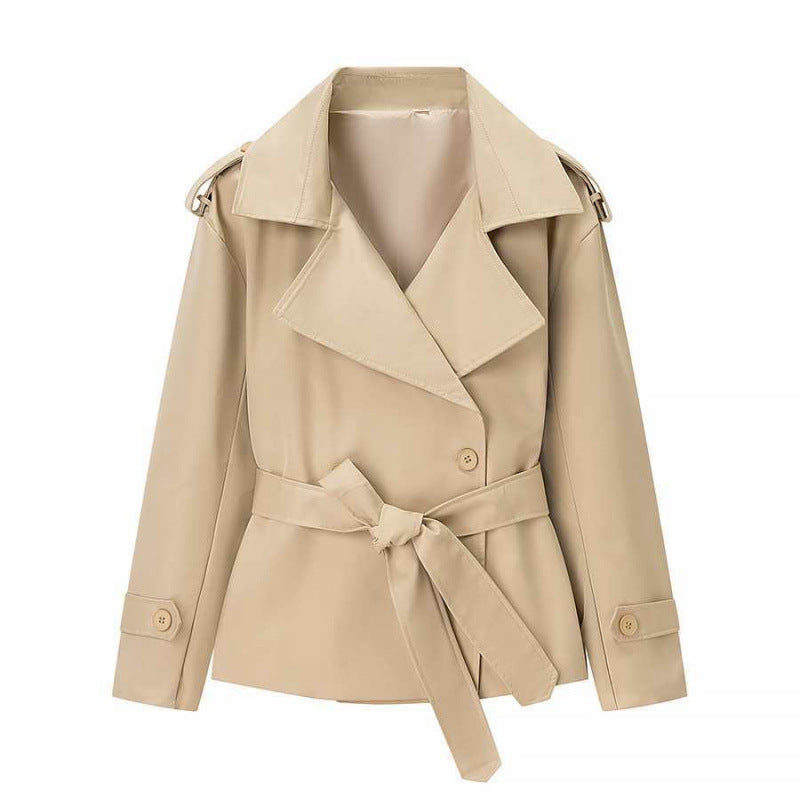 Women's Belted Trench Coat – Double-Breasted Mid-Length, 9 Colours