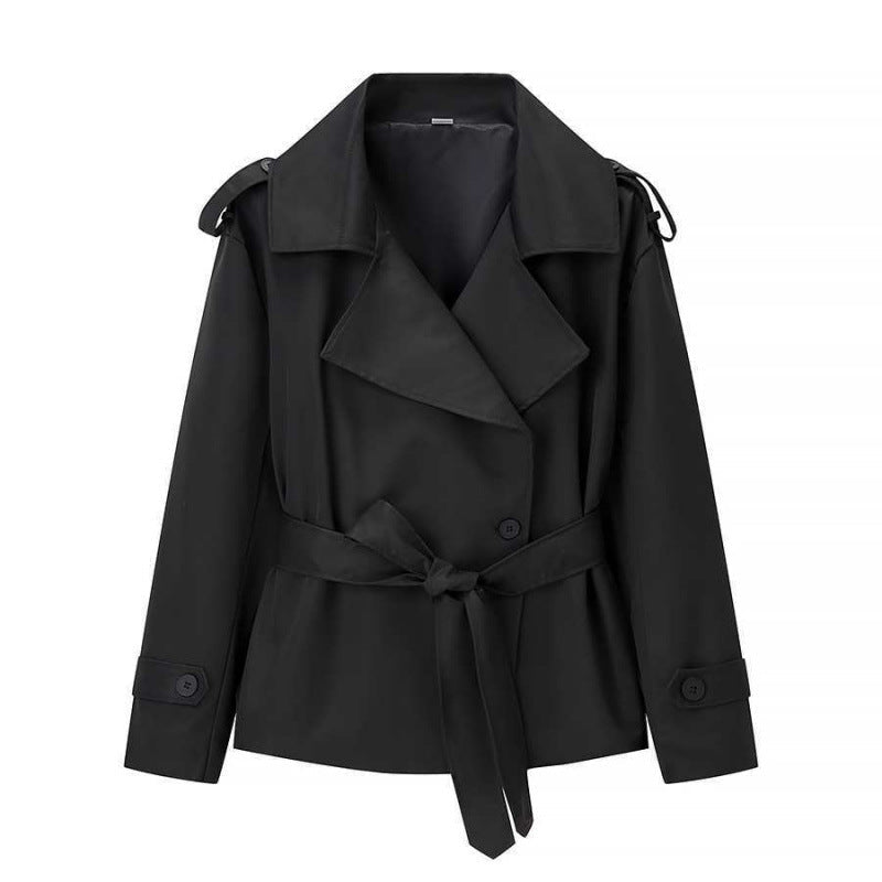 Women's Belted Trench Coat – Double-Breasted Mid-Length, 9 Colours
