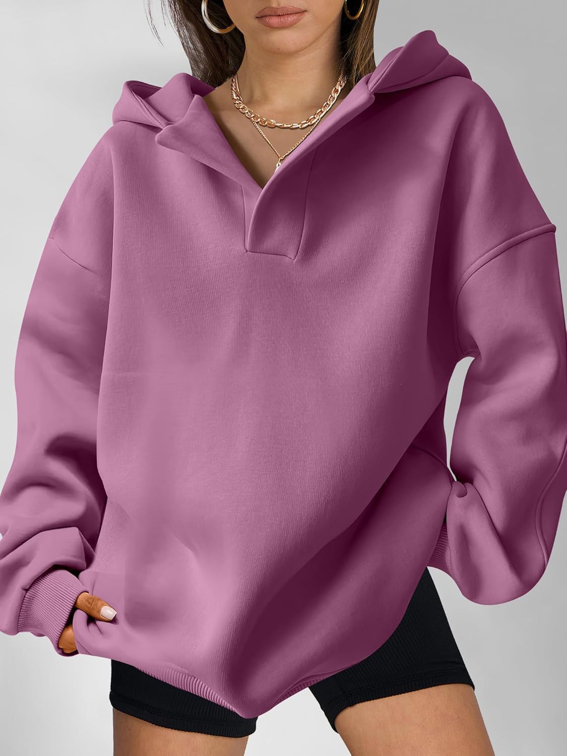 Women's Oversized Hoodie – Cosy Drawstring Hooded Sweatshirt, 10 Colours