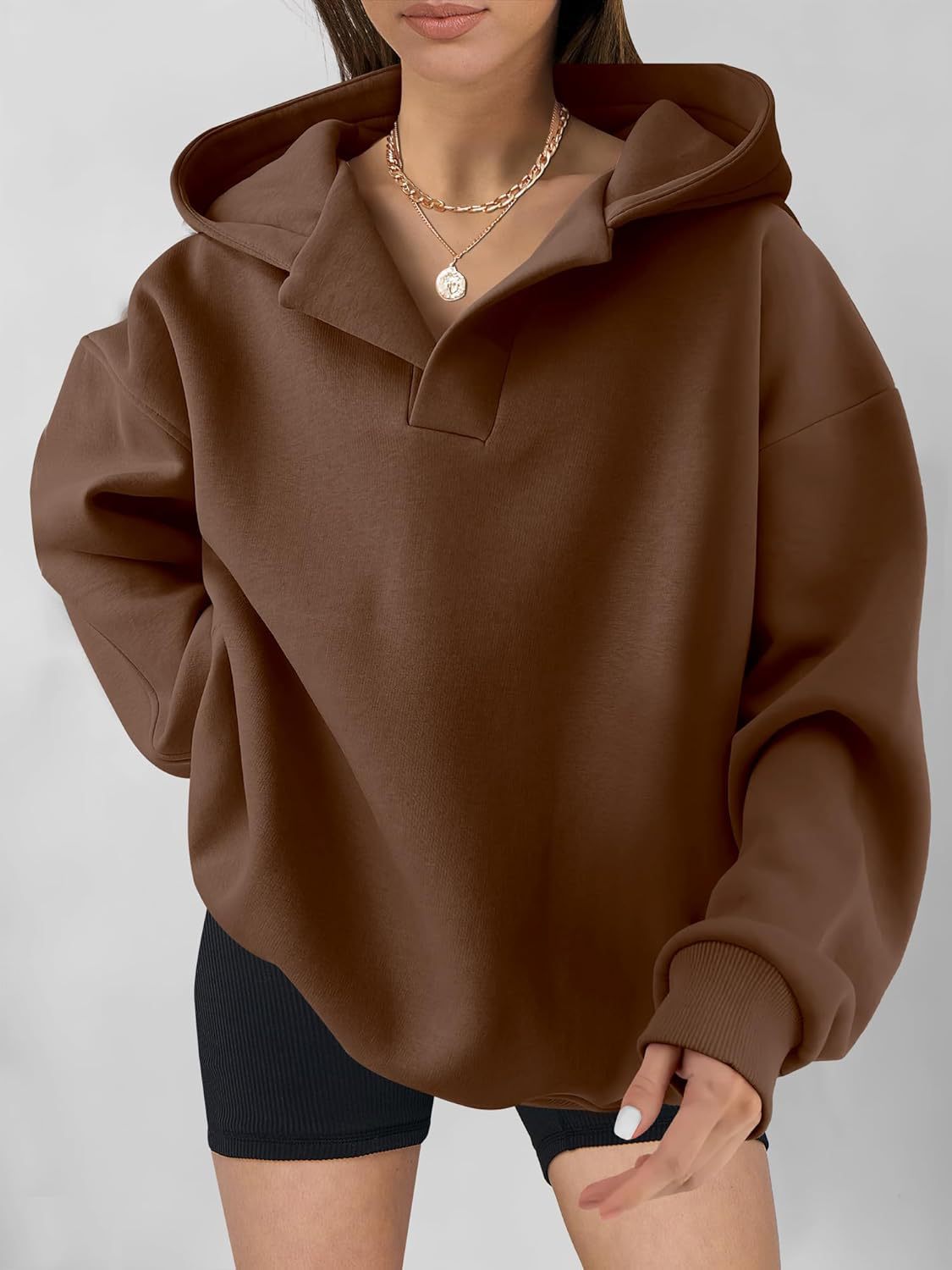 Women's Oversized Hoodie – Cosy Drawstring Hooded Sweatshirt, 10 Colours