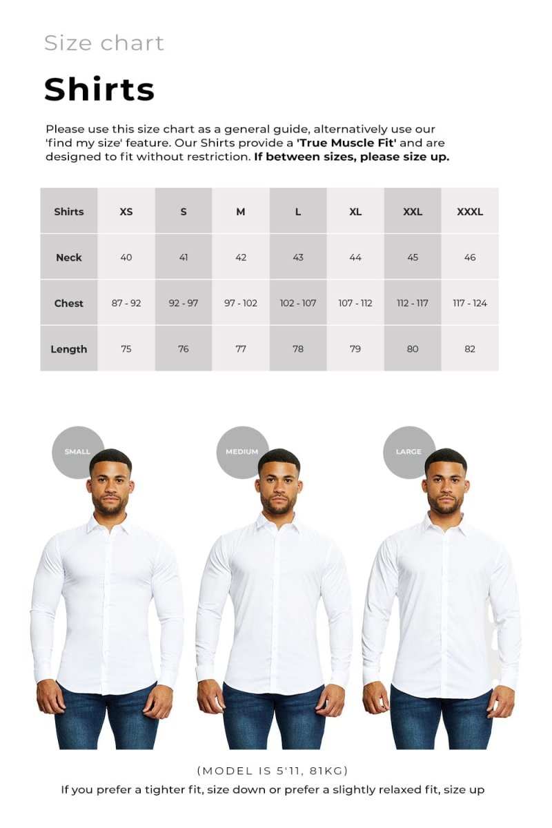 Men'S Muscle Fit Cutaway Collar Shirt In White