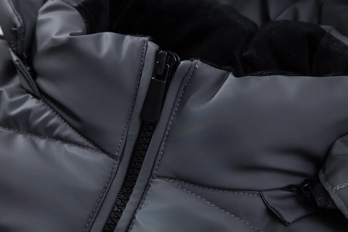 Men's Hybrid Puffer Jacket – Padded Front, Knit Sleeves, Detachable Hood, 2 Colours