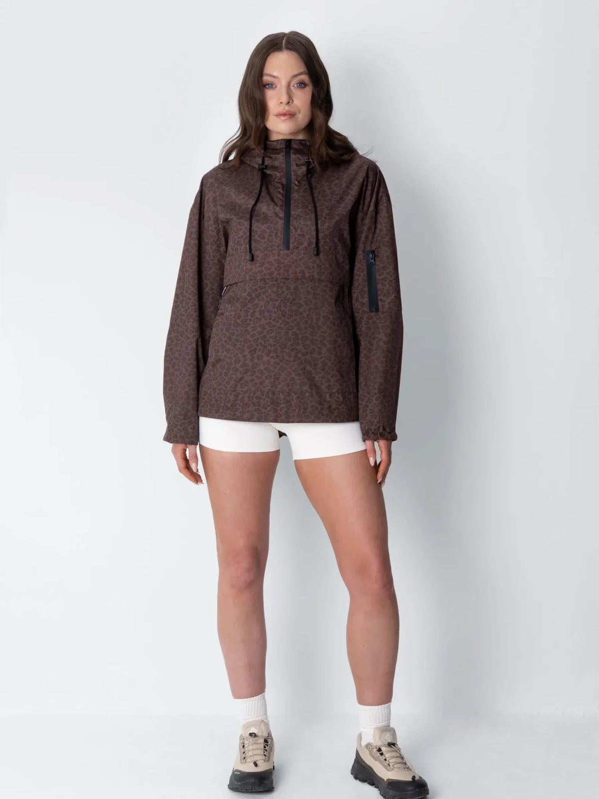 Women's Leopard Print Rain Hoodie – Relaxed Fit Hooded Rain Jacket, 3 Colours