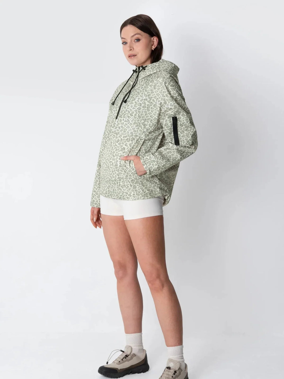 Women's Leopard Print Rain Hoodie – Relaxed Fit Hooded Rain Jacket, 3 Colours