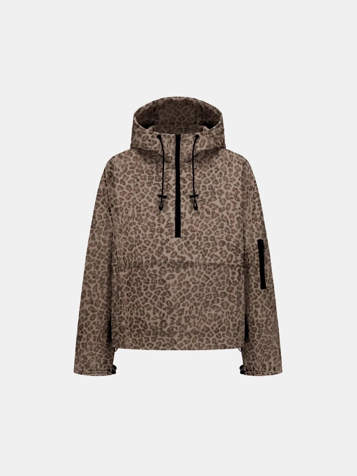 Women's Leopard Print Rain Hoodie – Relaxed Fit Hooded Rain Jacket, 3 Colours