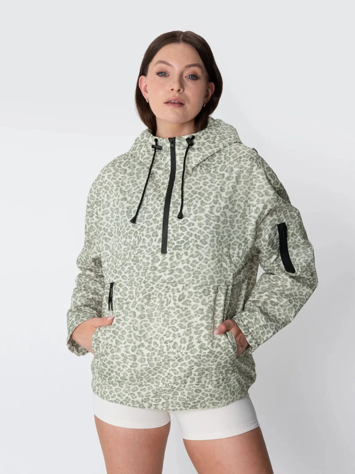Women's Leopard Print Rain Hoodie – Relaxed Fit Hooded Rain Jacket, 3 Colours