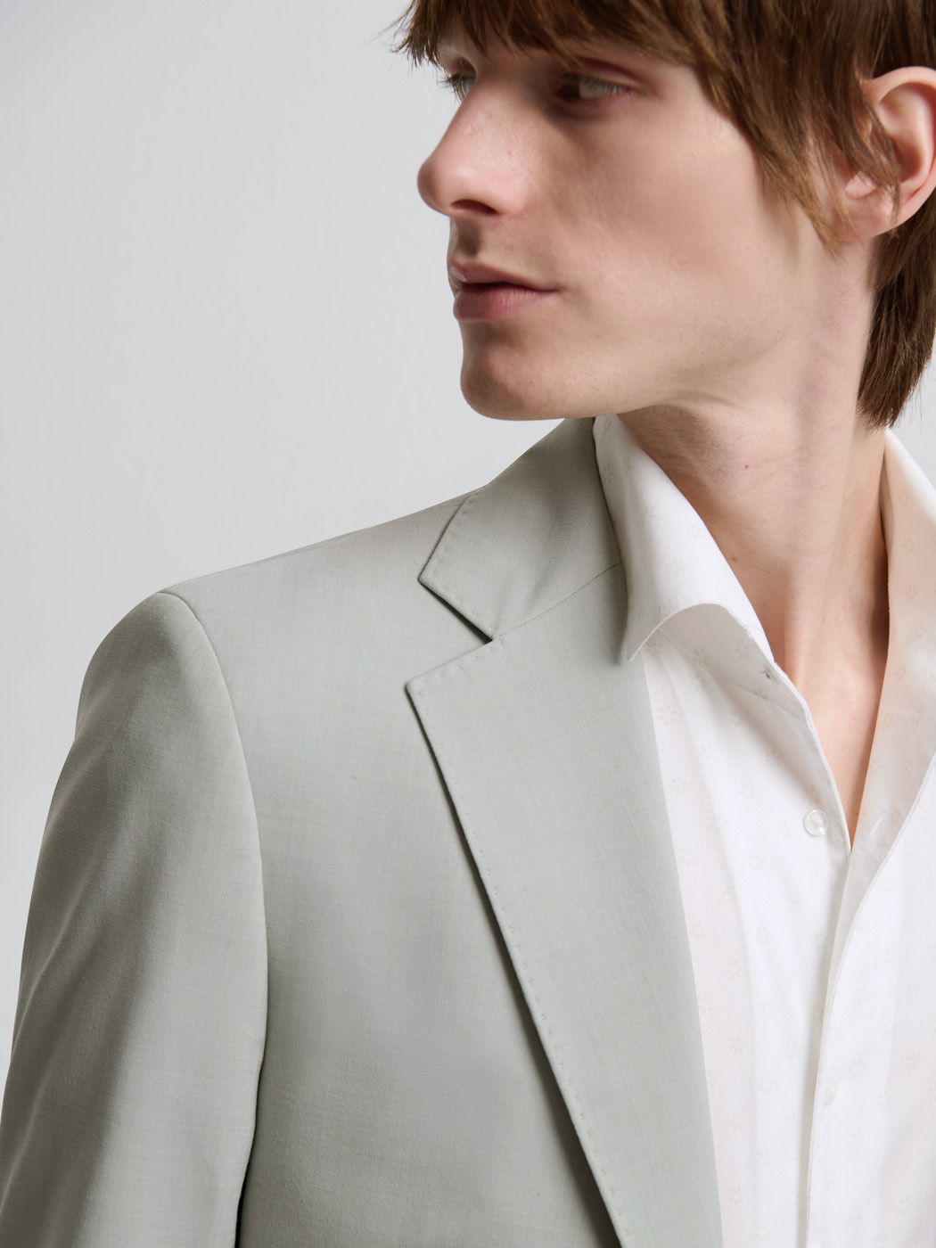 Men's Almond Green Suit – Wool-Blend Two Piece Slim Fit Suit