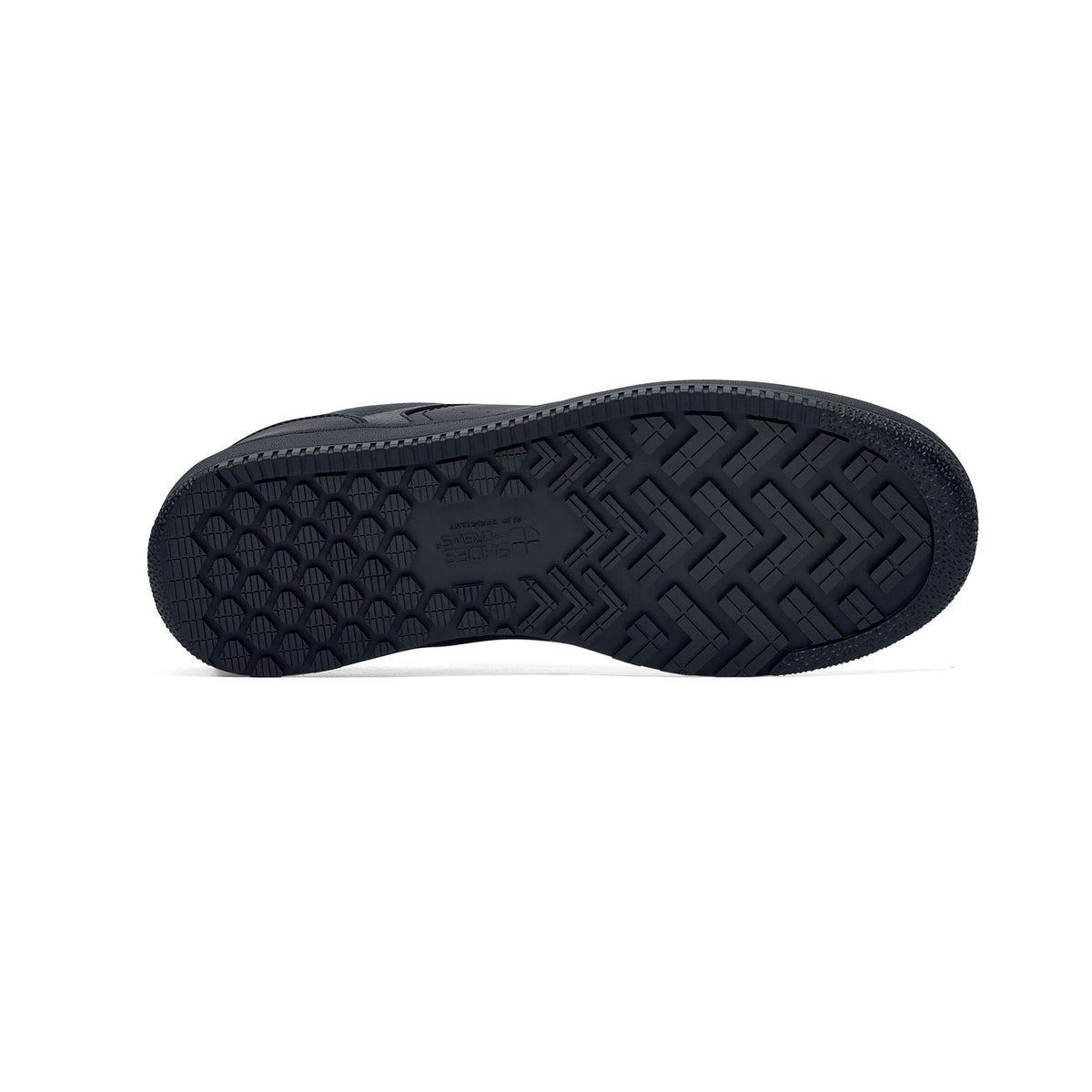 Men's Black Faux Leather Trainers – Chunky Sole Cushioned Low-Top Sneakers