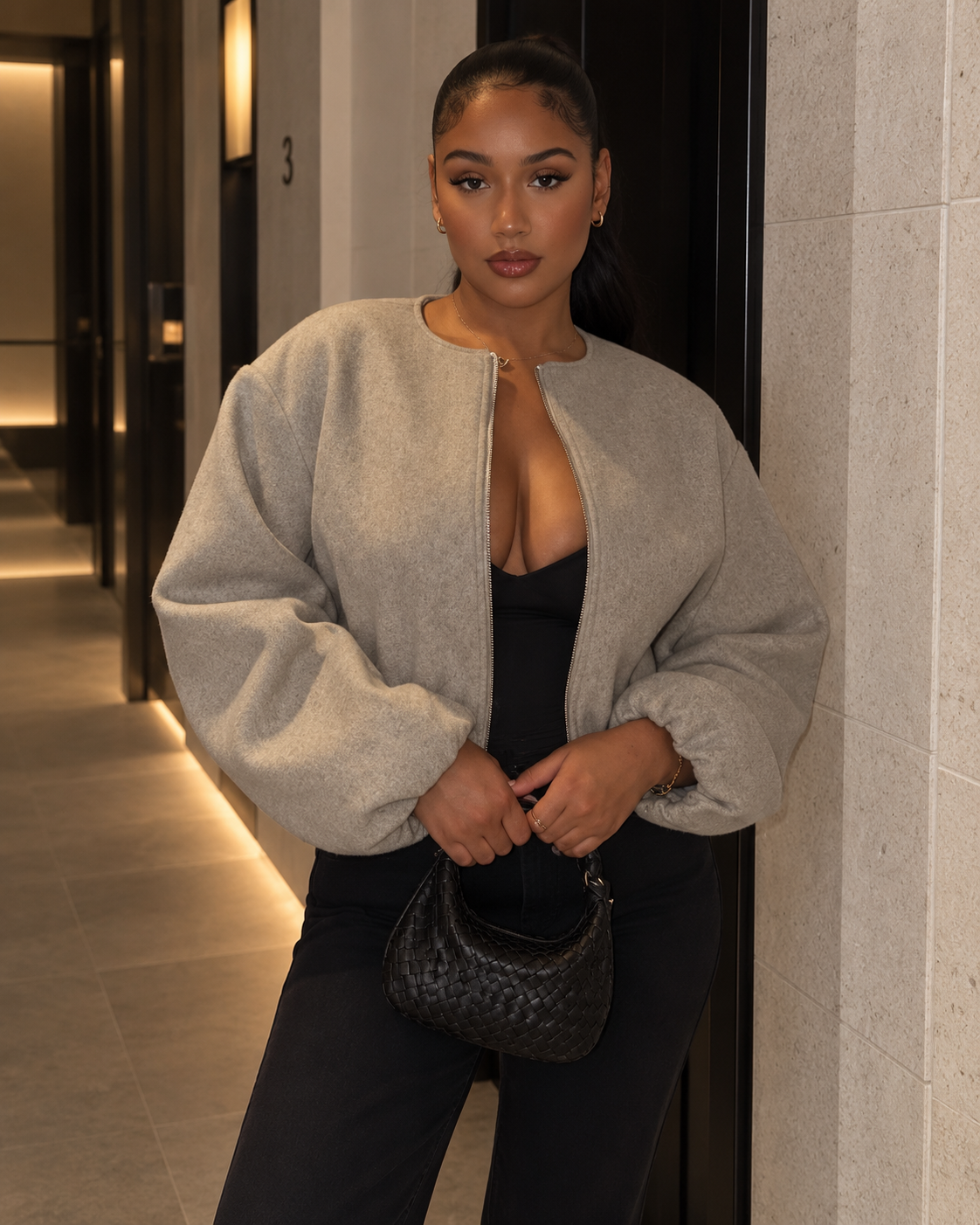 Women's Teddy Fleece Bomber Jacket – Cropped Borg Jacket, 5 Colours